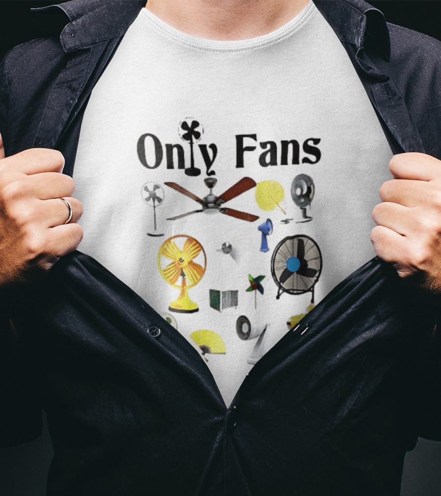 Only Fans It's Coffee Time Assorted Electric Ceiling Hand Coolers Collage T-Shirt