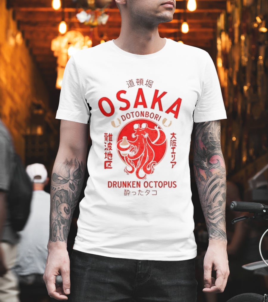 Dotonbori Osaka Drunken Octopus Seafood Culture Japan T-Shirt
