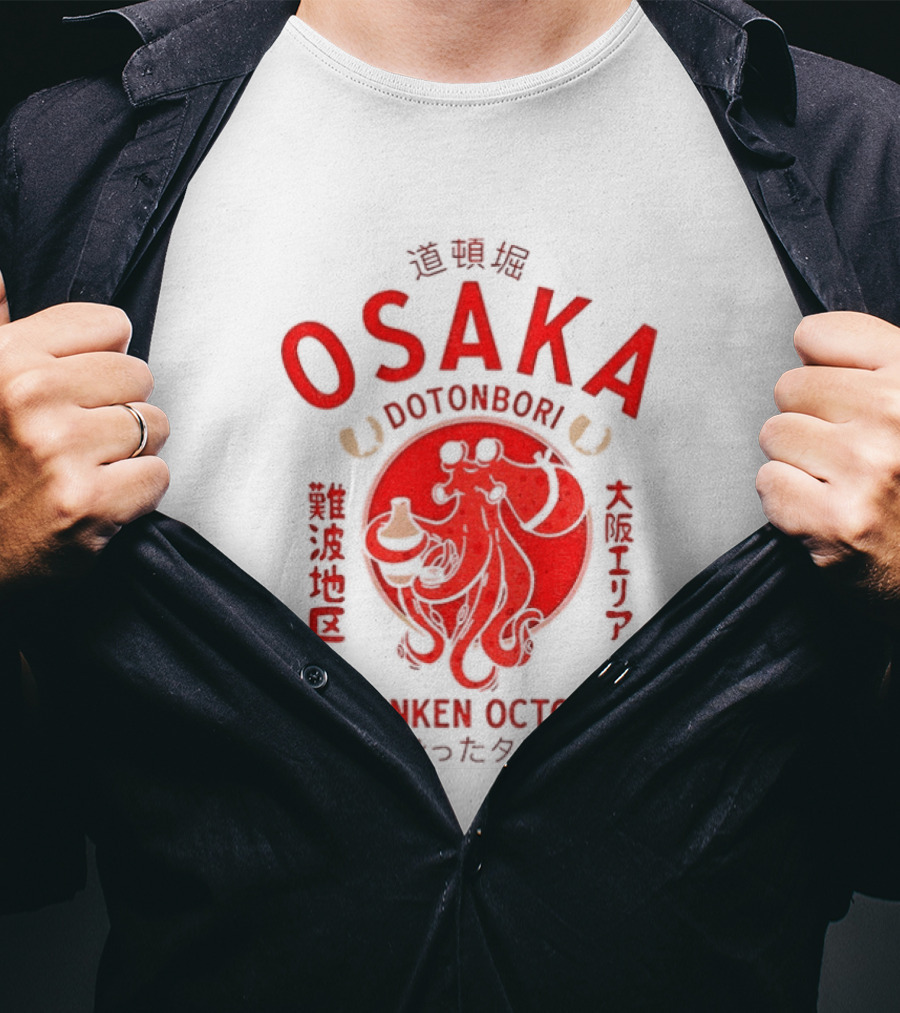Dotonbori Osaka Drunken Octopus Seafood Culture Japan T-Shirt
