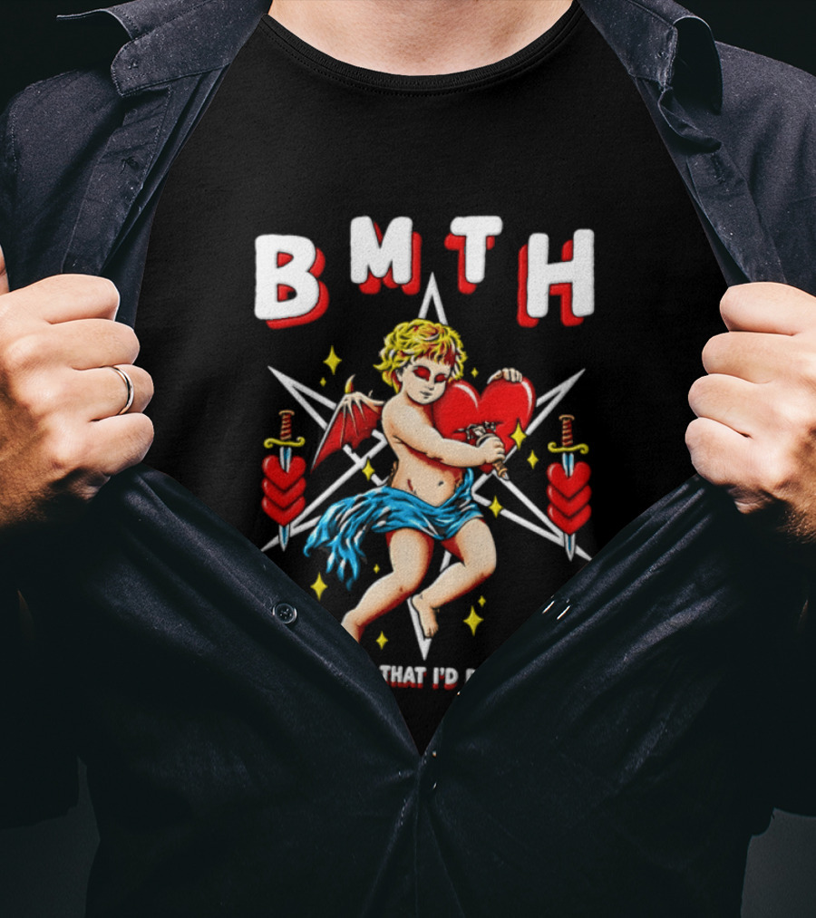 BMTH You Know That I'd Die For You Cupid Heart Wings Swords T-Shirt