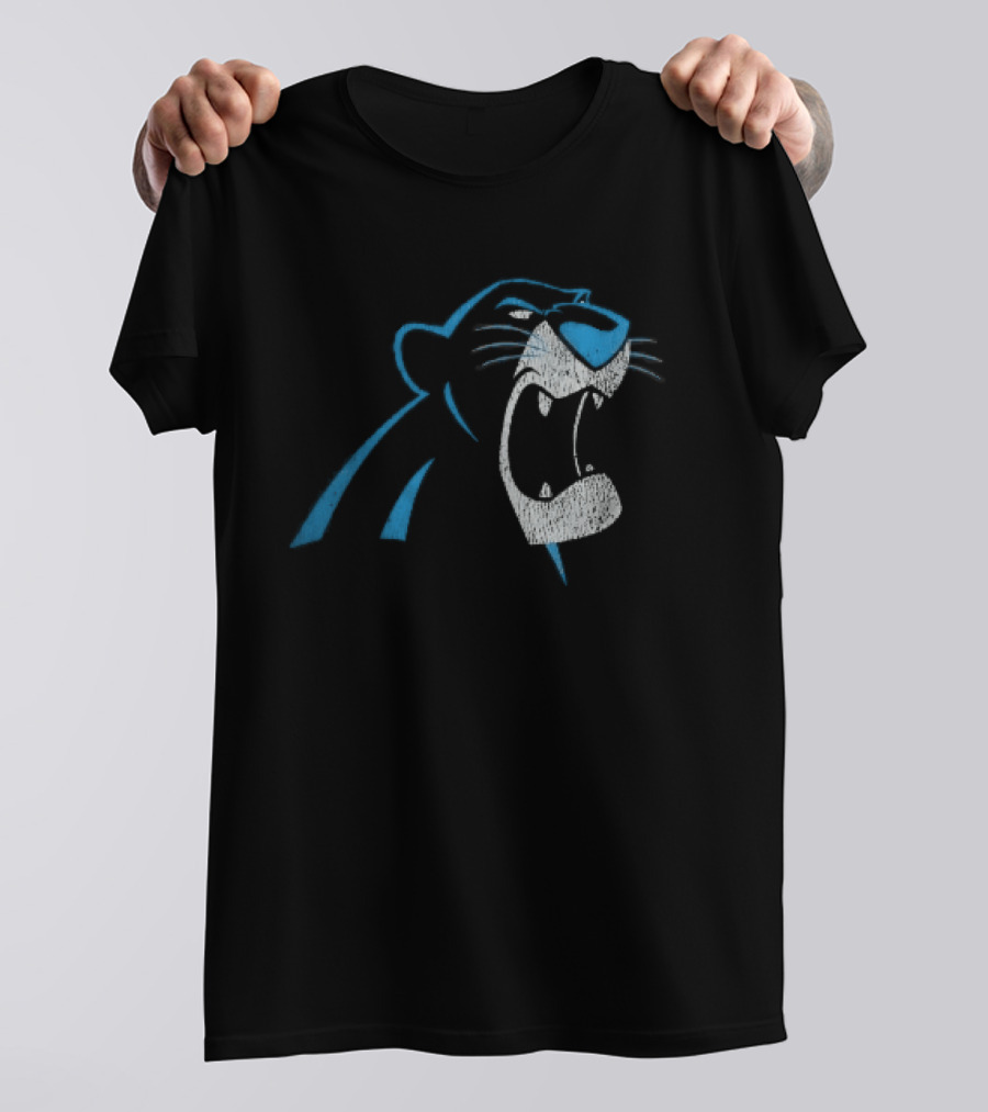 Carolina Panthers Distressed Snarling Panther NFL Team Spirit T-Shirt