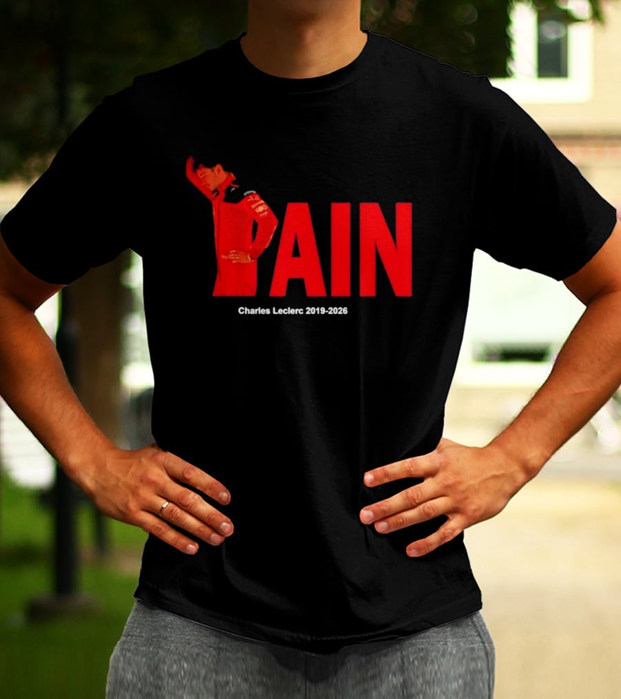 Charles Leclerc 2019 2026 Pain Formula 1 Ferrari Insights T-Shirt