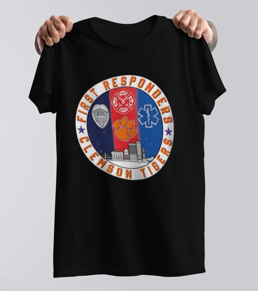 Clemson Tigers First Responders Fire EMS Police Never Forget 9.11 T-Shirt