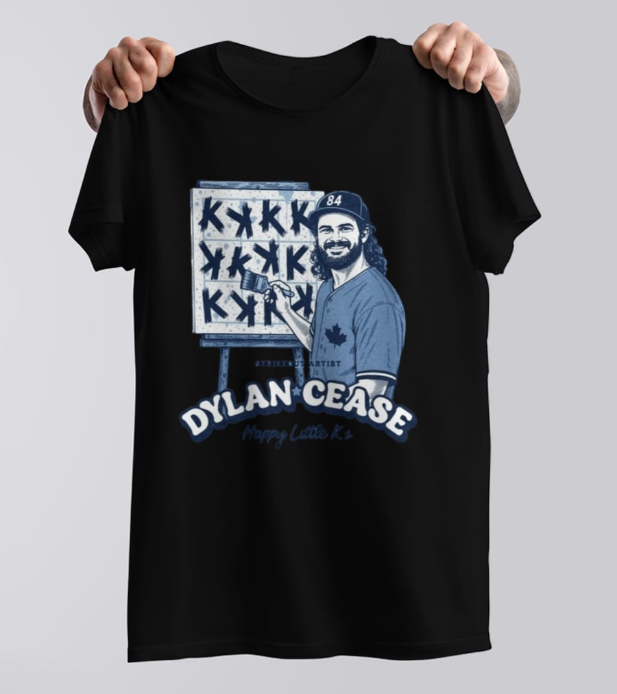 Dylan Cease Blue Jays Strikeout Artist Happy Little K's 84 Cap Maple Leaf T-Shirt