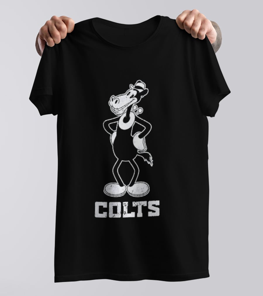Indianapolis Colts Cartoon Horse With Hat T-Shirt