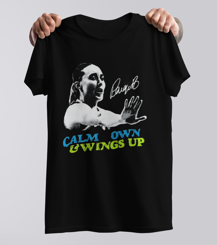 Paige Bueckers Calm Down And Wings Up Dallas Wings WNBA T-Shirt