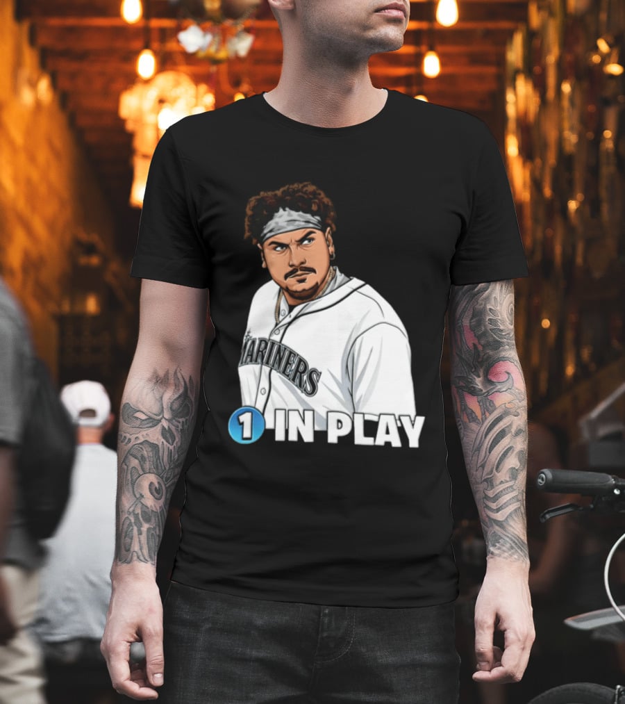 Josh Naylor Mariners 1 In Play Seattle MLB 2026 T-Shirt