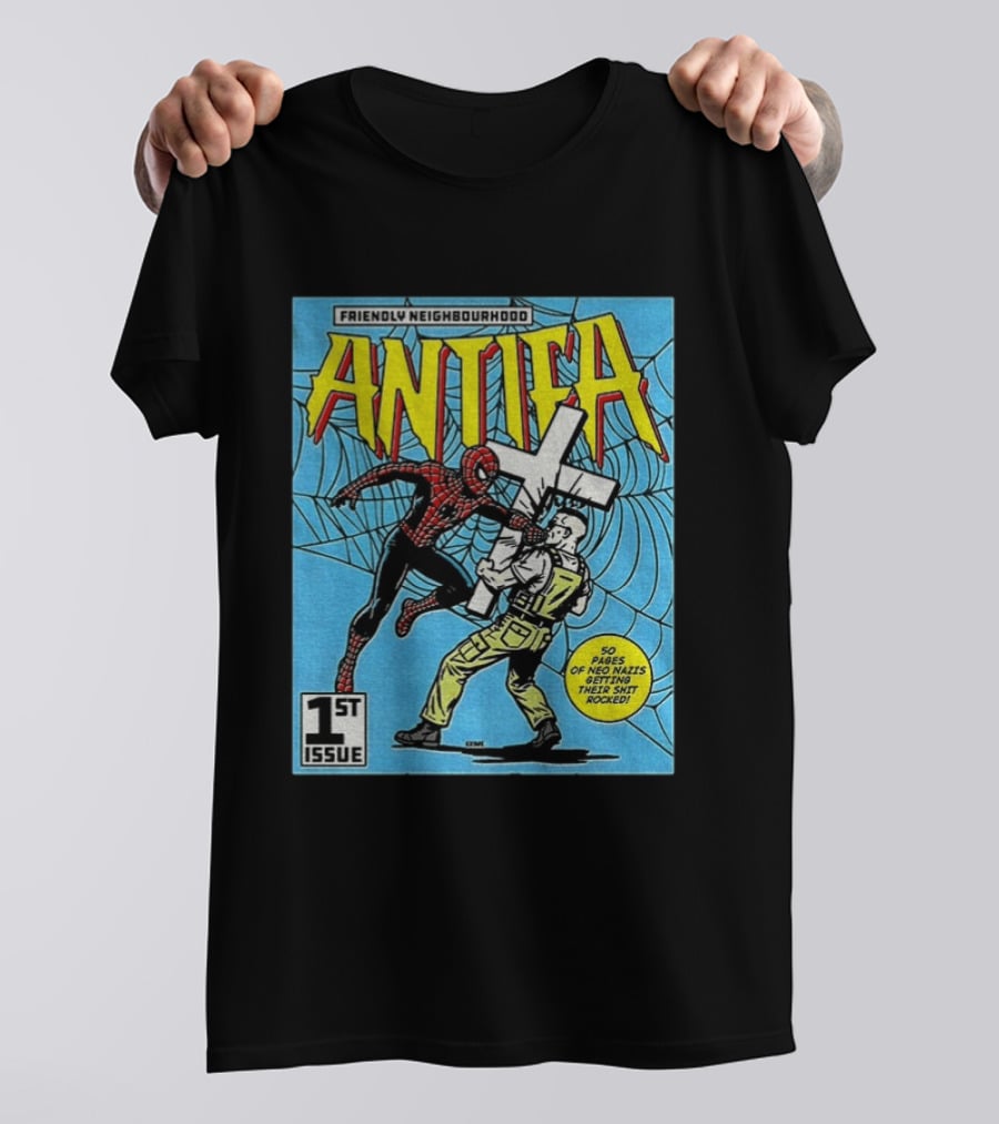 Friendly Neighbourhood Antifa Spider Man Punch 1st Issue T-Shirt