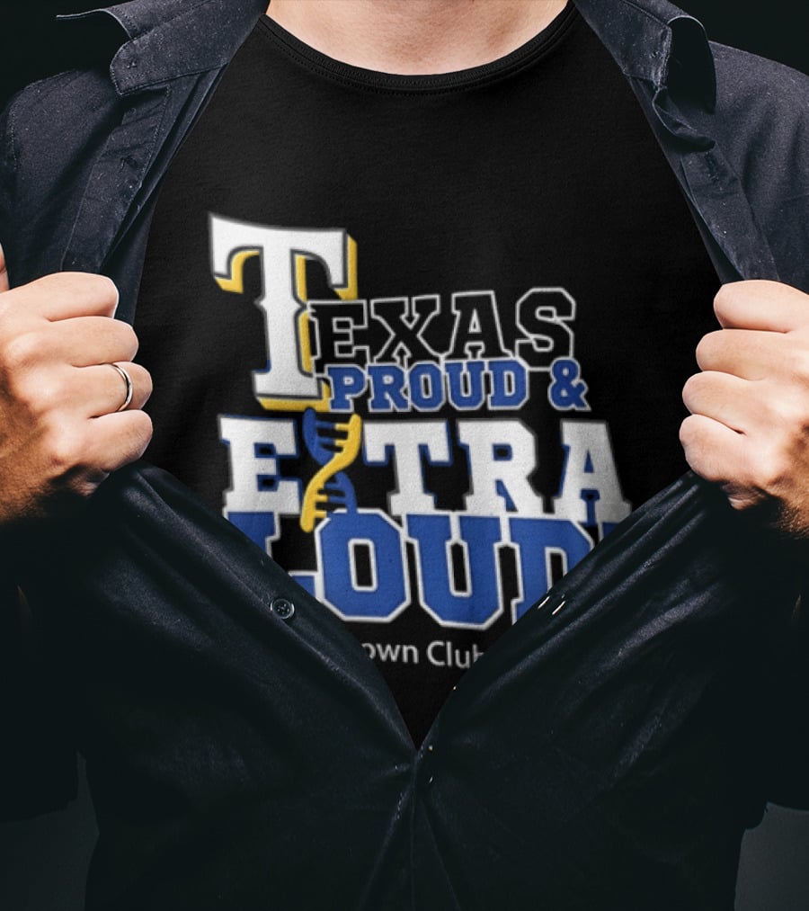 Texas Proud Extra Loud Inside Down Club Abilene TX T-Shirt