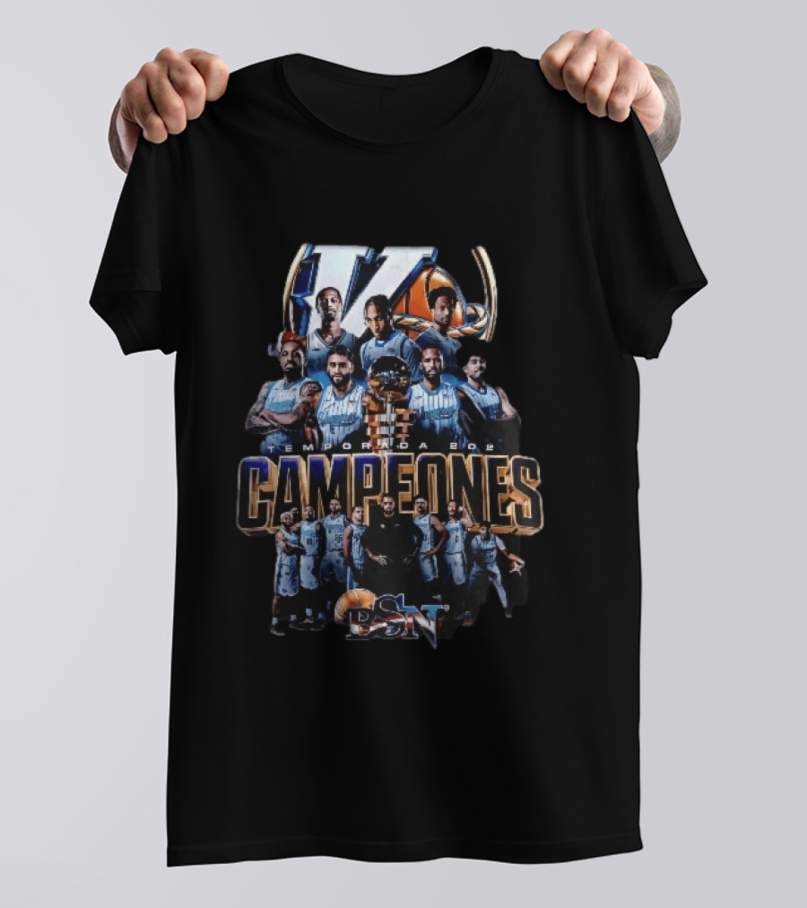 Vaqueros De Bayamon Temporada 2022 Campeones BSN Basketball Team Trophy Collage T-Shirt