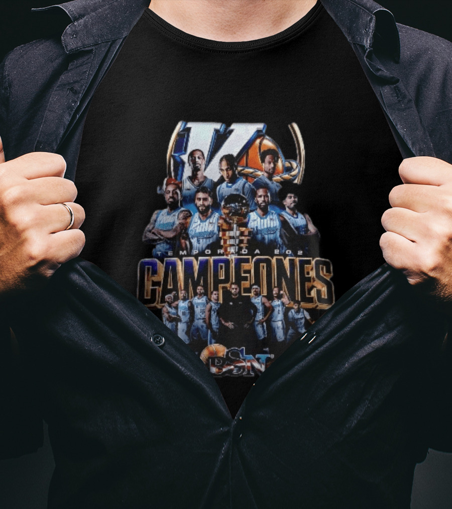 Vaqueros De Bayamon Temporada 2022 Campeones BSN Basketball Team Trophy Collage T-Shirt