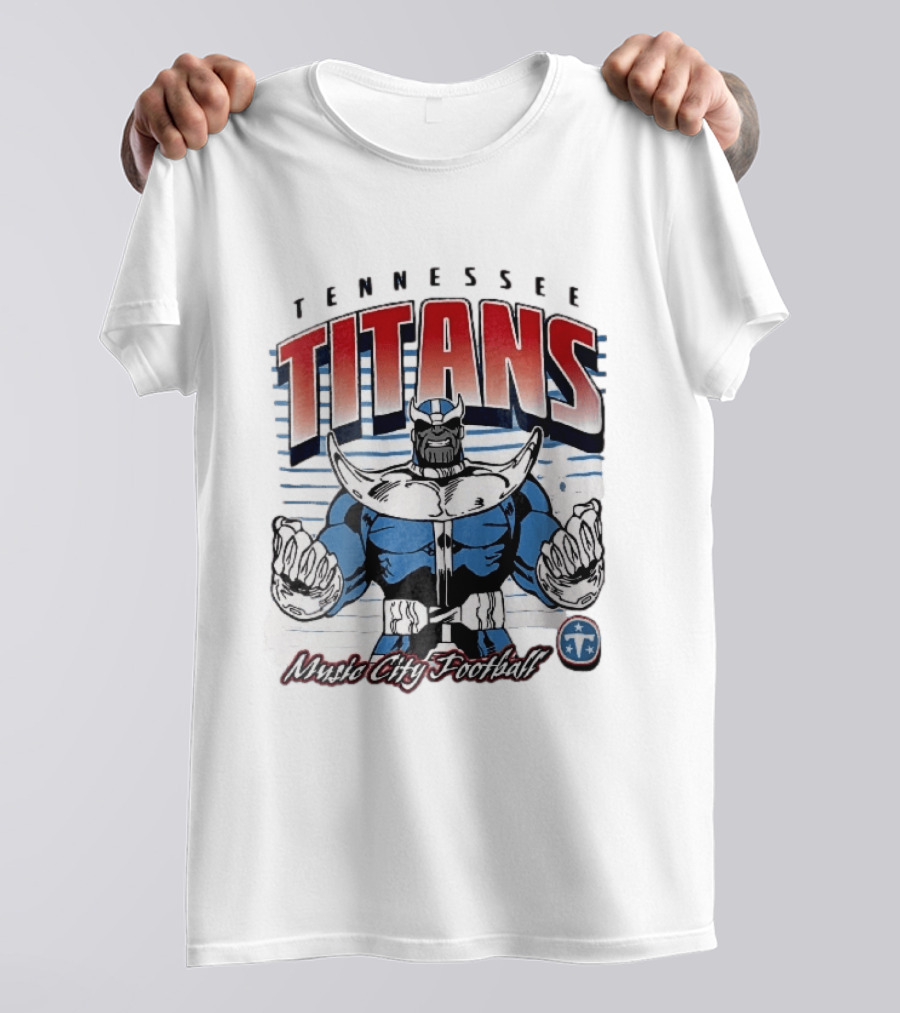 Tennessee Titans Music City Football Cartoon Comic Armor T-Shirt