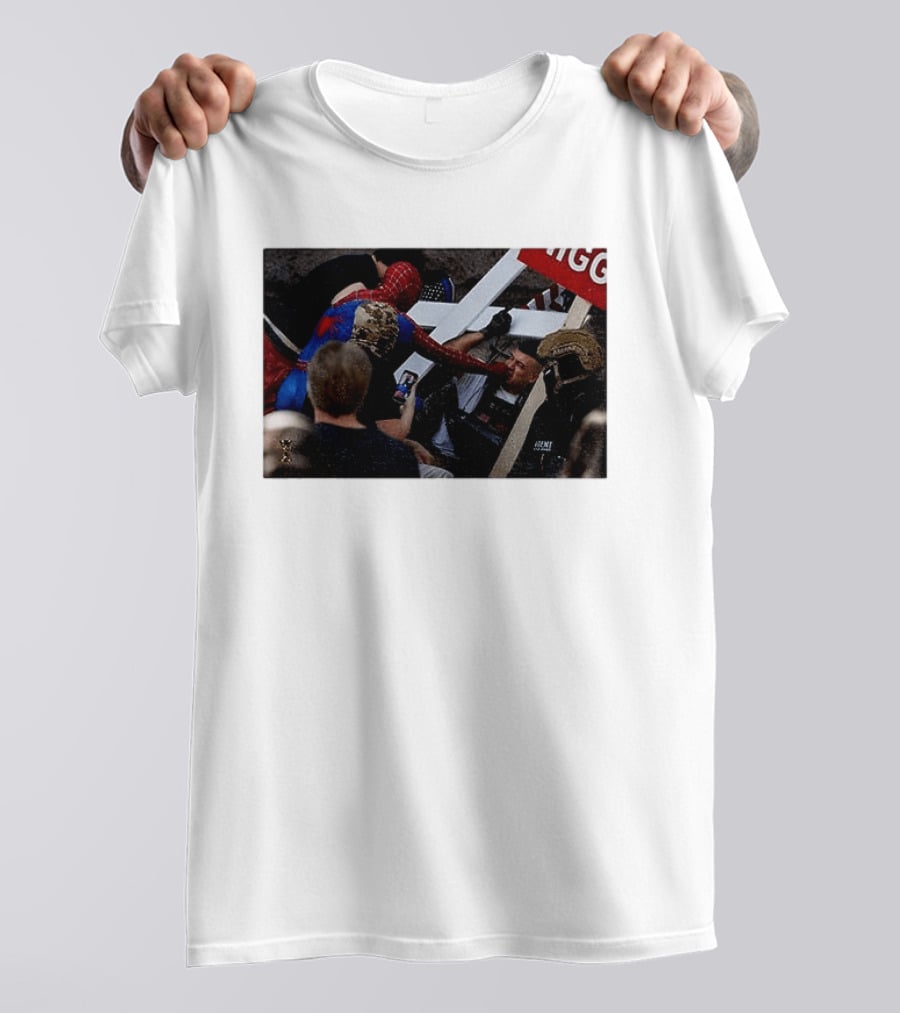 Unmasked Conflict Spider Man Vs Jake Lang Rally Minneapolis Protest T-Shirt
