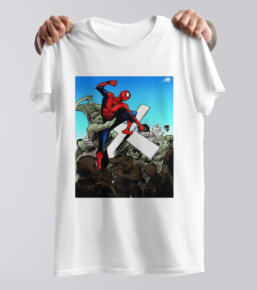 Never Give Up Spider Man Punch Nazis Minnesota Police T-Shirt