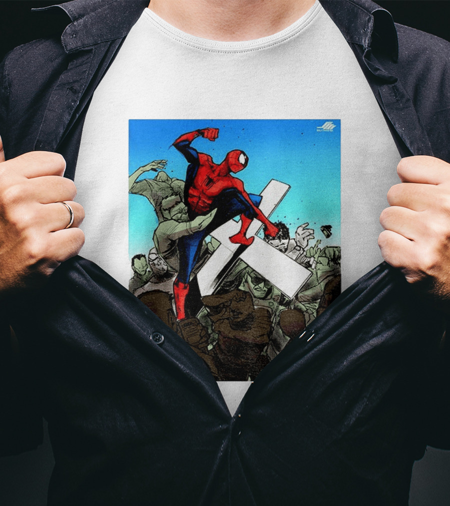 Never Give Up Spider Man Punch Nazis Minnesota Police T-Shirt