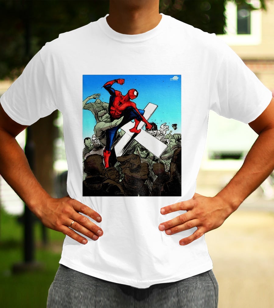 Never Give Up Spider Man Punch Nazis Minnesota Police T-Shirt