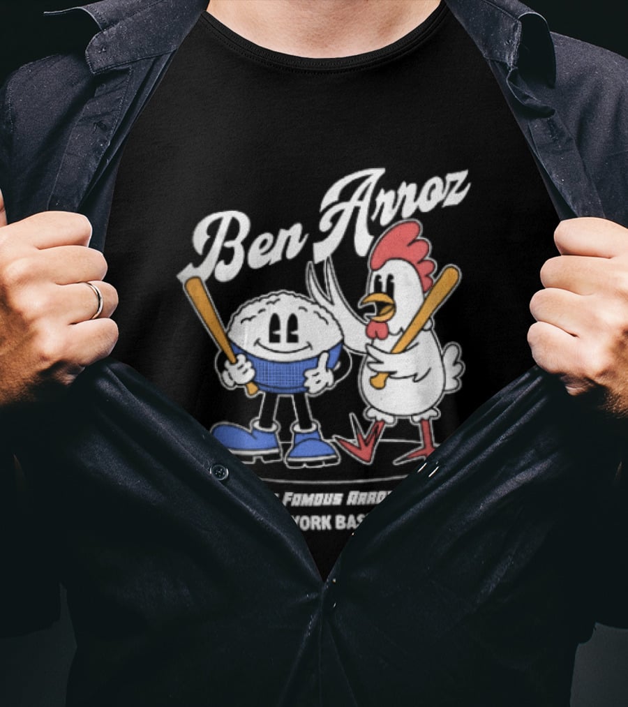 Ben Arroz Famous Con Pollo New York Baseball Cartoon Chicken Bowl T-Shirt