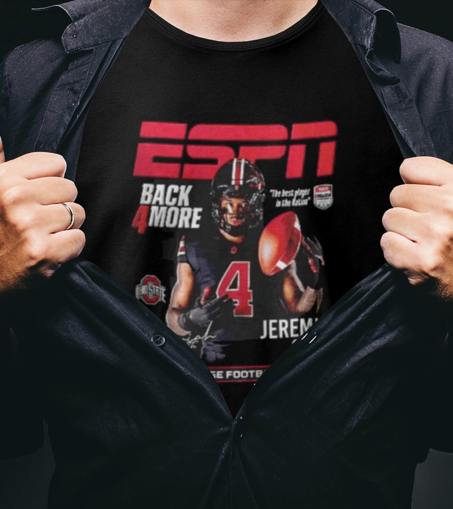 ESPN Back For More Ohio State Buckeyes Jeremiah Smith 2026 College Football Preview T-Shirt