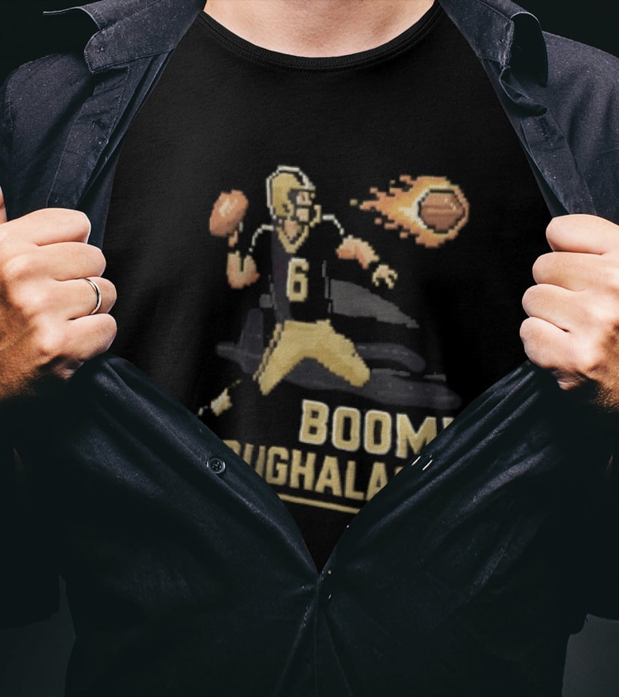 Boom Shoughalacka Football Player Action Burst T-Shirt