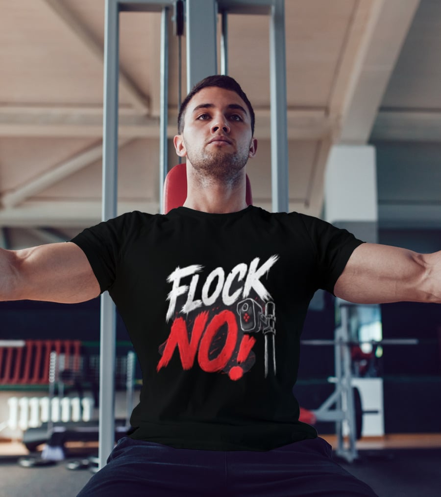 Flock No Surveillance Camera Protest T-Shirt