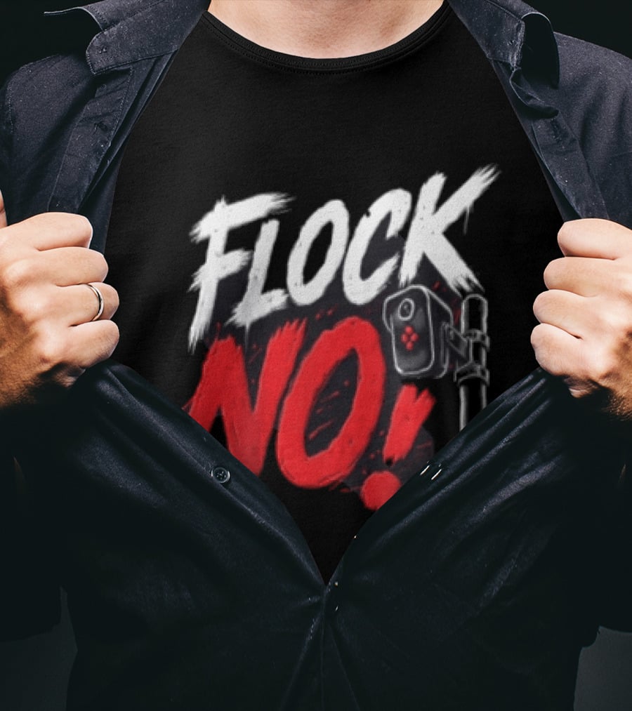 Flock No Surveillance Camera Protest T-Shirt
