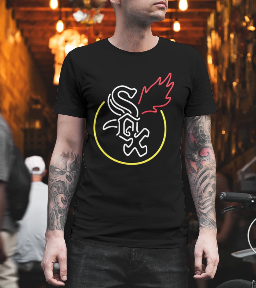 Chicago White Sox Neon Style Flame T-Shirt