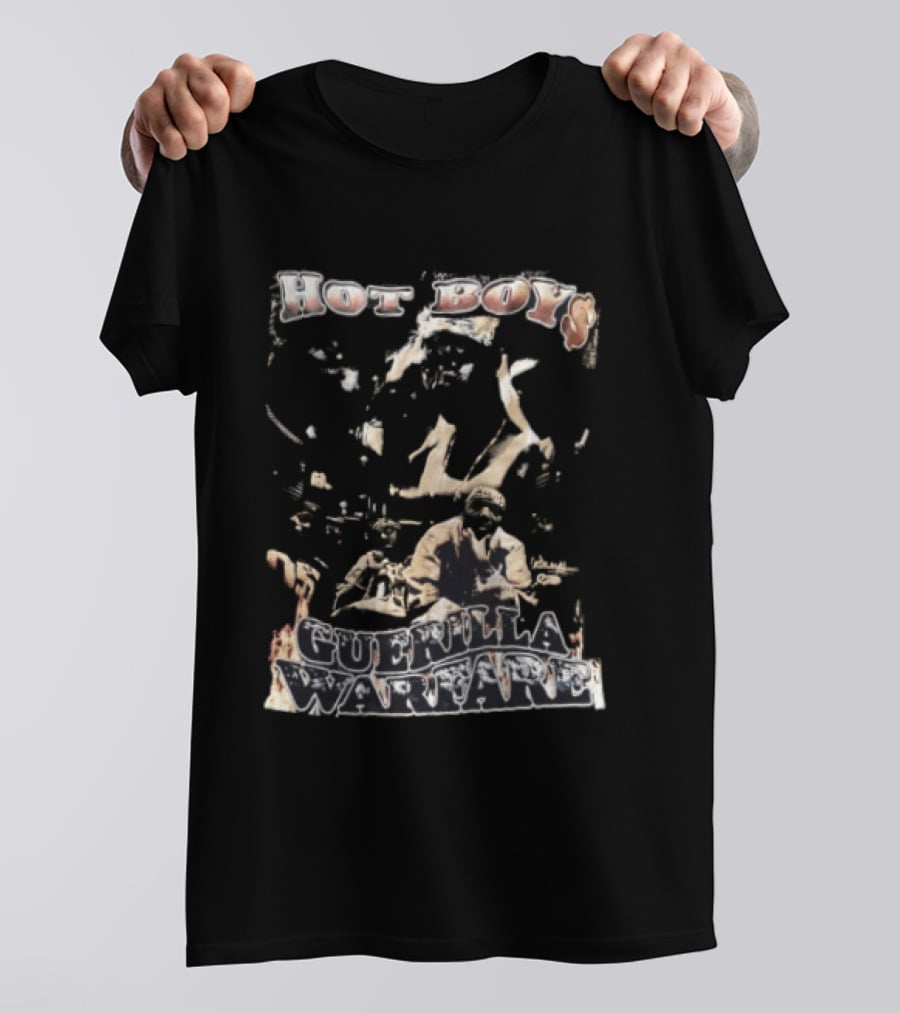 Hot Boys Guerilla Warfare Hip Hop Group Music Nostalgia 90s Album Cover T-Shirt