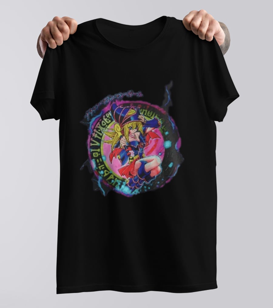 Dark Magician Girl Anime Spellcaster Magic Circle Wand T-Shirt