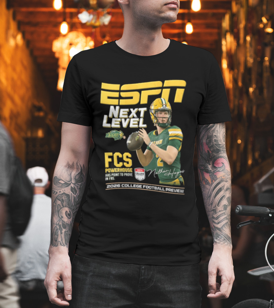 ESPN Next Level Nathan Hayes FCS Powerhouse NDSU Football 2026 T-Shirt