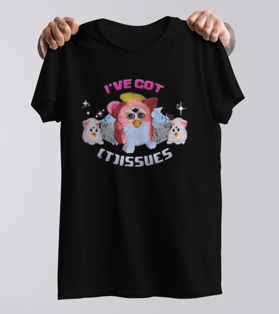 I've Got Issues Pink Furby Between Tissue Boxes Baby Furbies T-Shirt