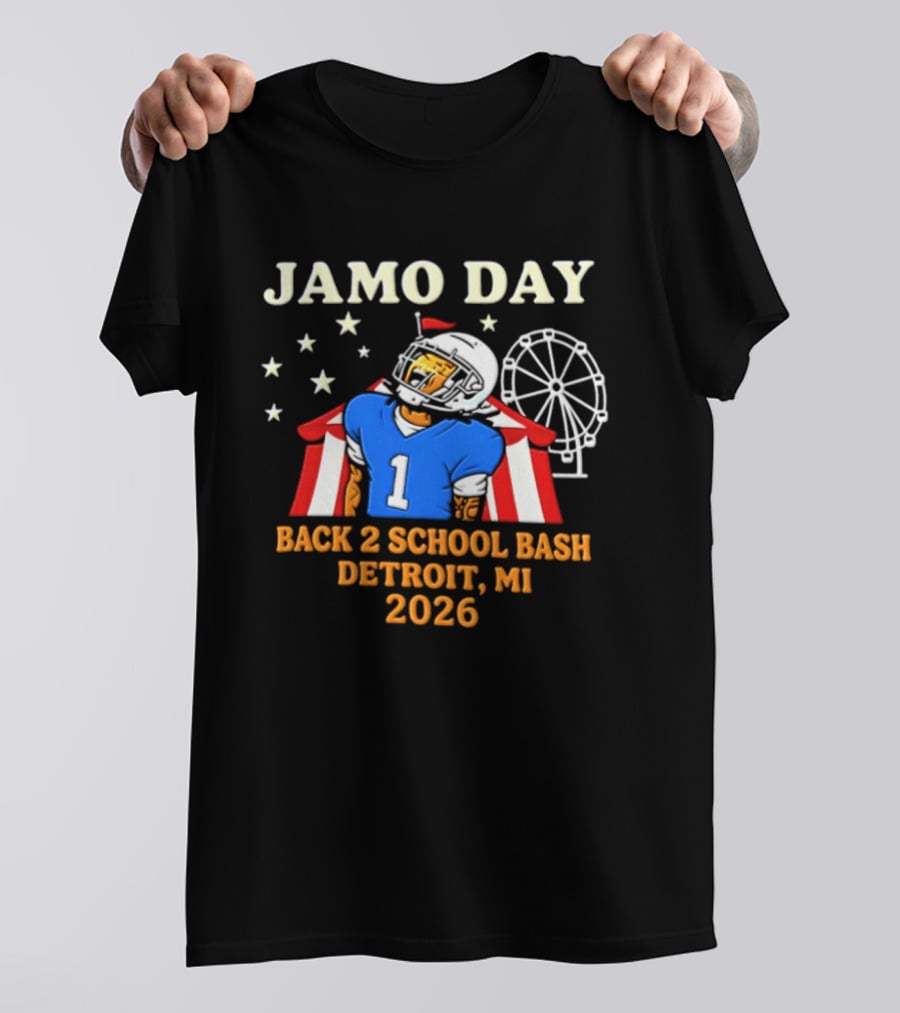 Jamo Day Back 2 School Bash Detroit MI 2026 Football Carnival Event T-Shirt