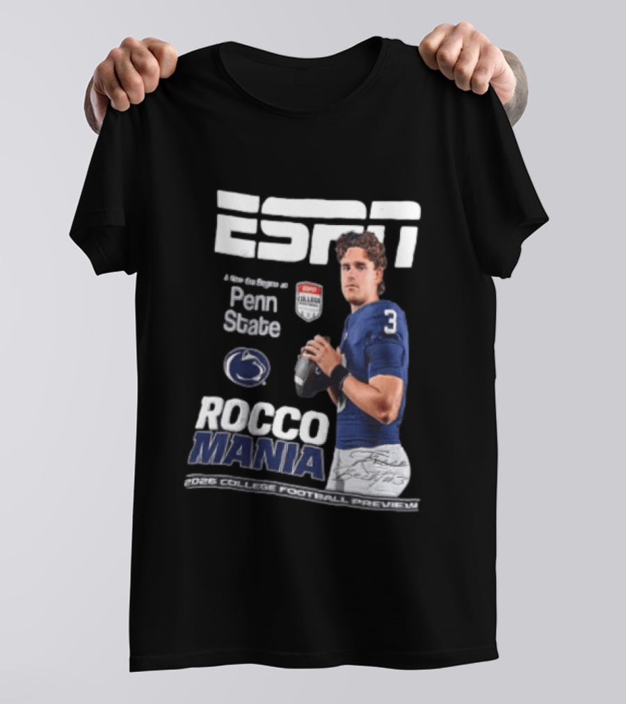 ESPN Exclusive Rocco Mania Penn State College Football Preview 2026 T-Shirt