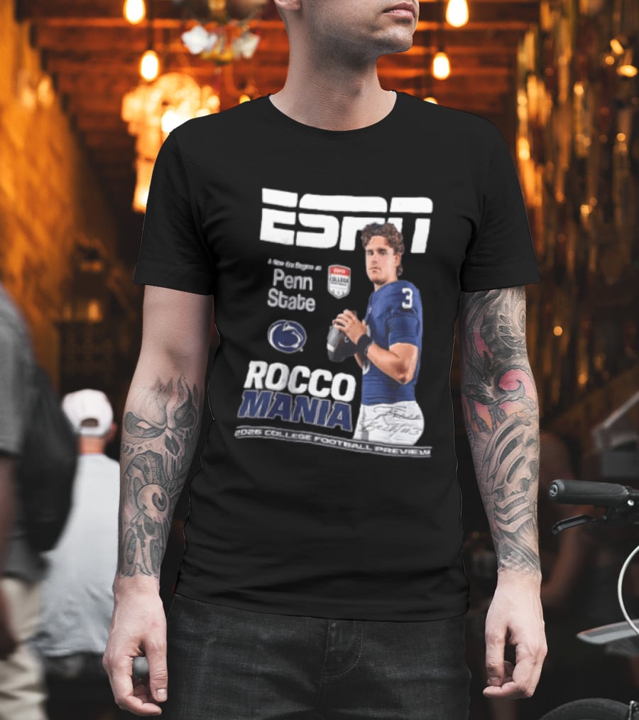 ESPN Exclusive Rocco Mania Penn State College Football Preview 2026 T-Shirt