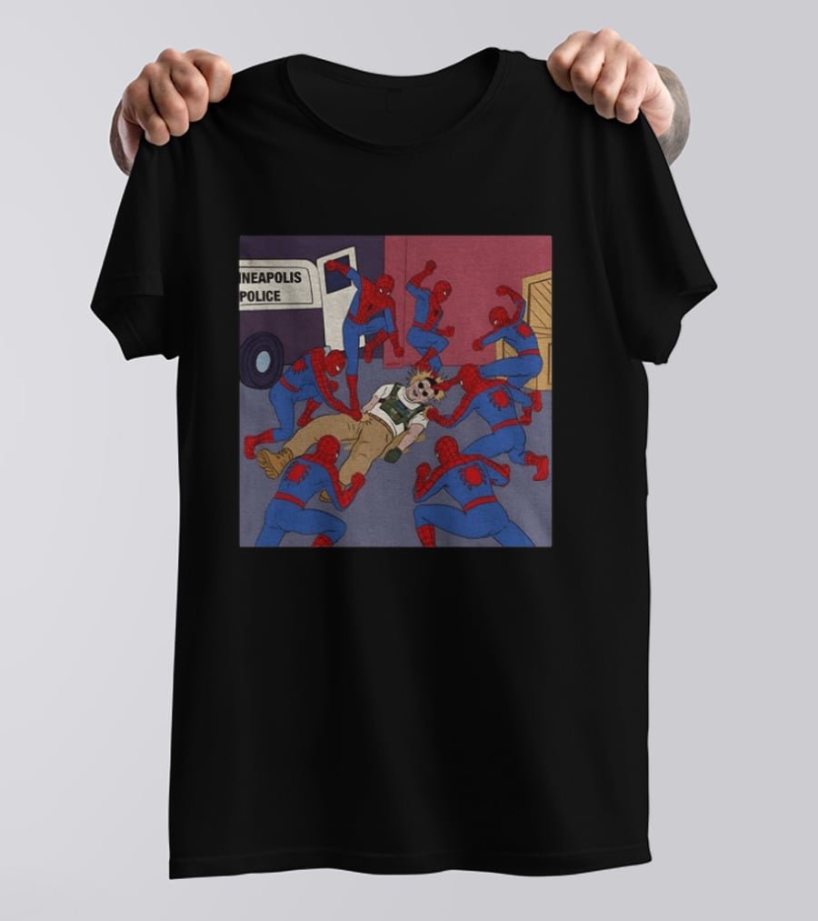Spider Man How To Fight Fascism Neapolis Police Scene T-Shirt