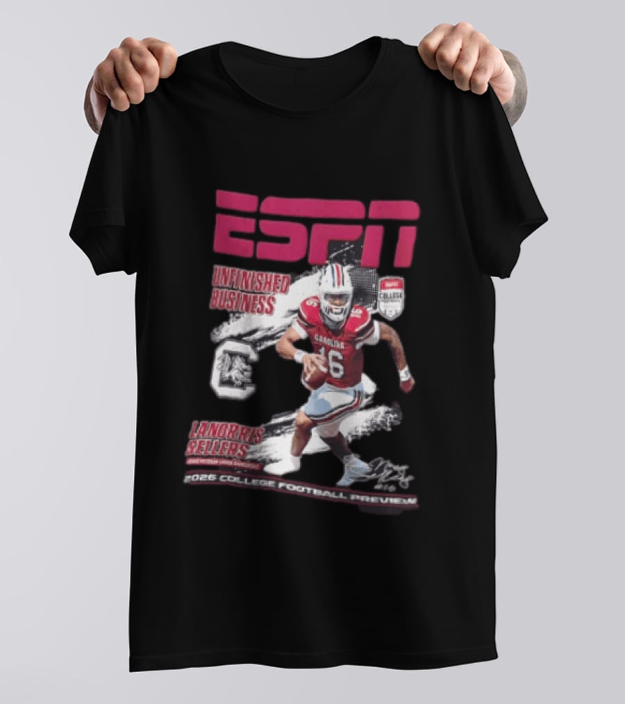 ESPN Unfinished Business LaNorris Sellers South Carolina 2026 College Football Review T-Shirt