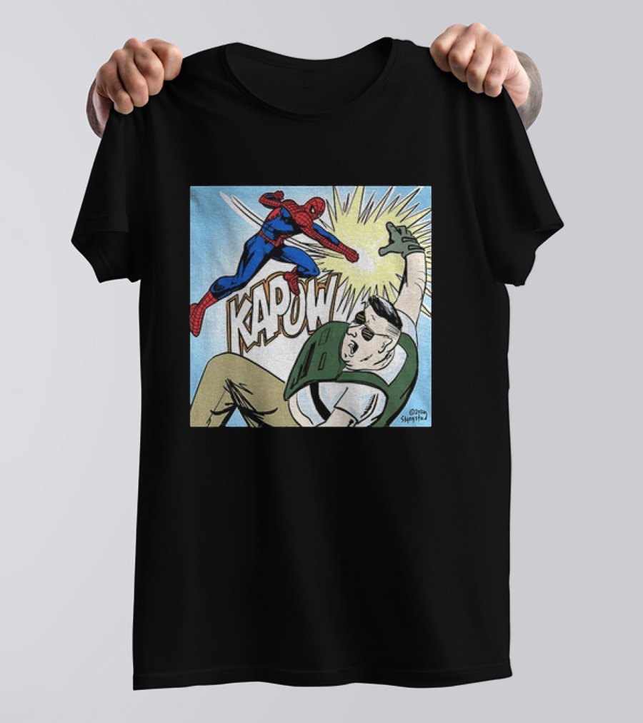 Spider Man Kapow Punch Action Jake Lang Amigo Da Militancia T-Shirt