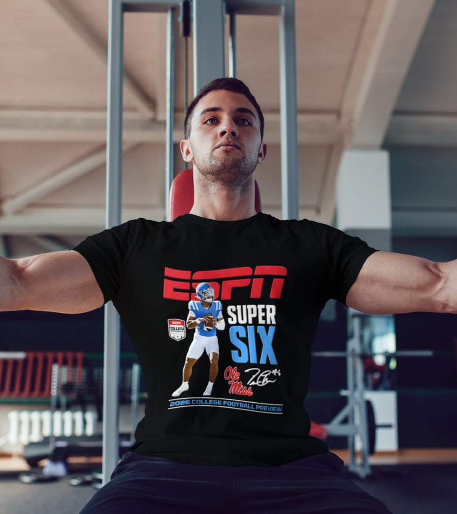 ESPN Super Six Ole Miss 2026 College Football Preview T-Shirt