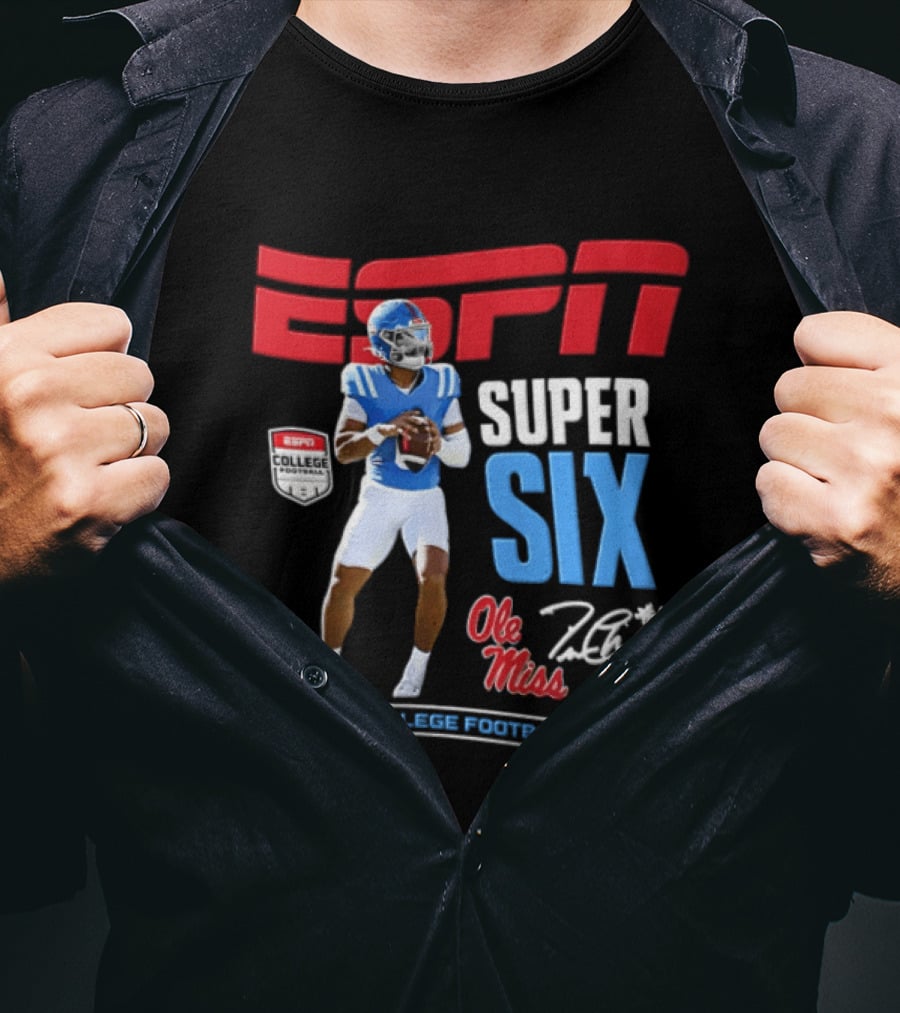 ESPN Super Six Ole Miss 2026 College Football Preview T-Shirt