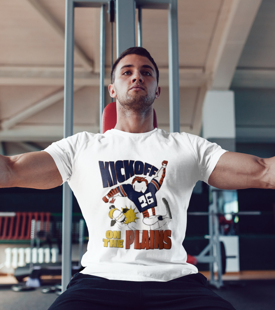 Kickoff On The Plains Auburn Tigers Southern Miss Cartoon Kicking Eagle T-Shirt