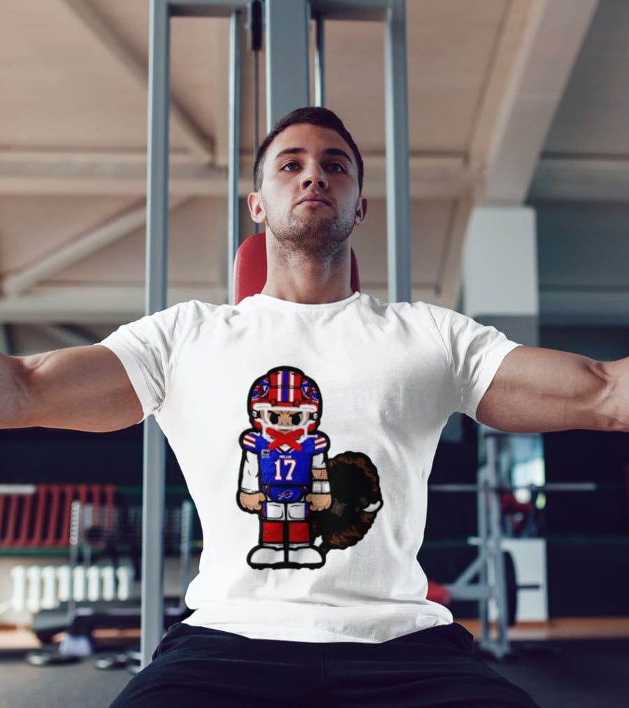 Josh Allen Buffalo Bills 17 Chibi Football 2026 T-Shirt