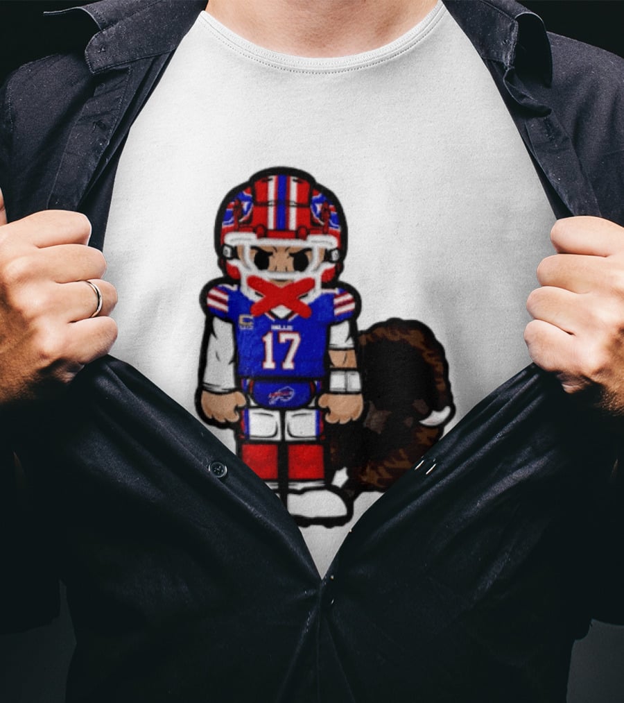 Josh Allen Buffalo Bills 17 Chibi Football 2026 T-Shirt