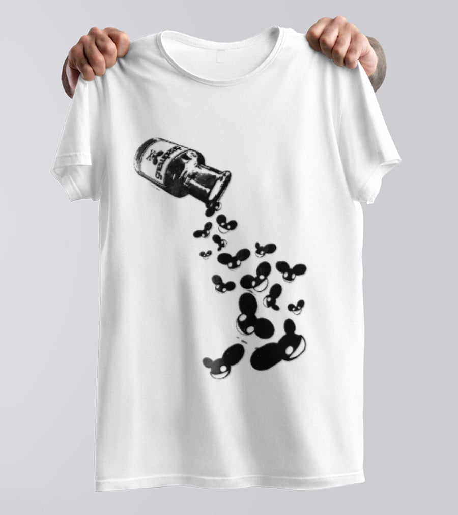 Deadmau5 Tipped Glass Medicine Bottle Mouse Head Spill T-Shirt