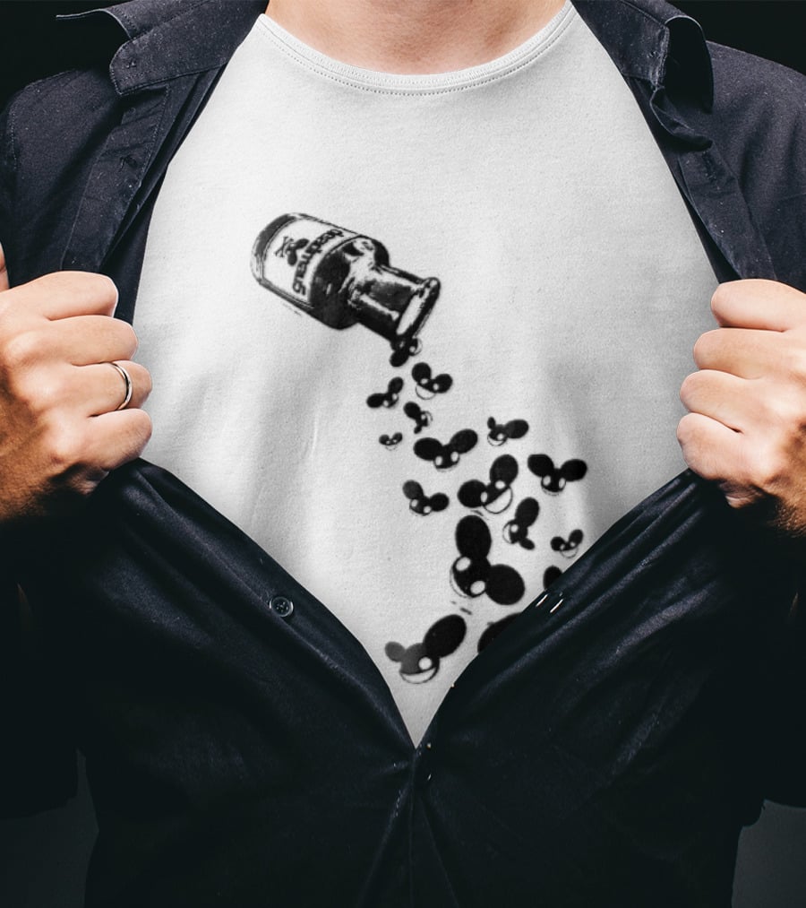 Deadmau5 Tipped Glass Medicine Bottle Mouse Head Spill T-Shirt