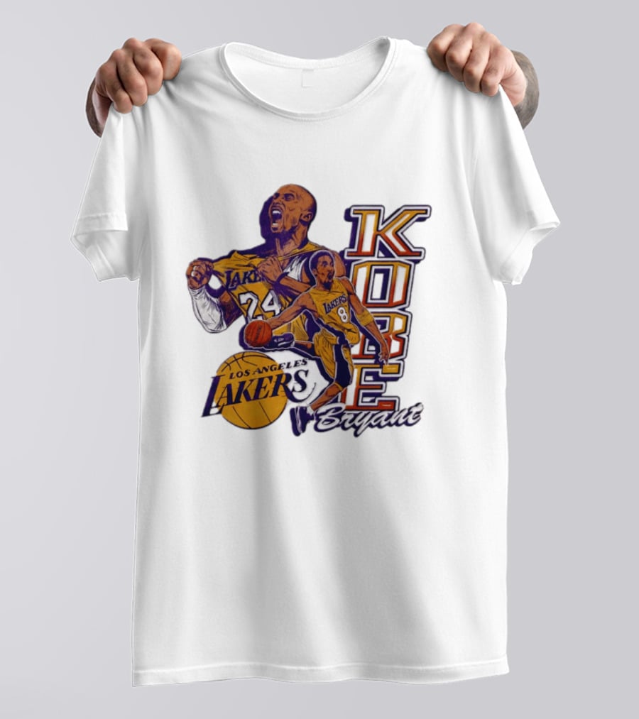 Kobe Bryant Los Angeles Lakers Basketball Scream Dynamic 24 And 8 Lakers T-Shirt