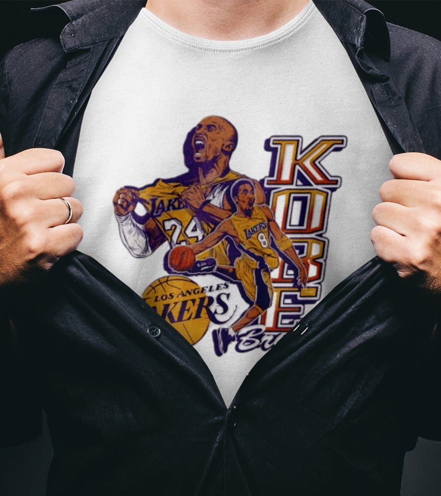 Kobe Bryant Los Angeles Lakers Basketball Scream Dynamic 24 And 8 Lakers T-Shirt