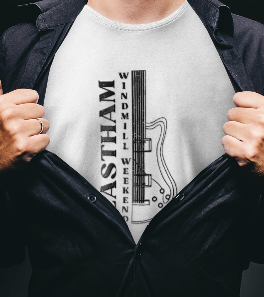 Eastham Windmill Weekend Distressed Electric Guitar Body T-Shirt