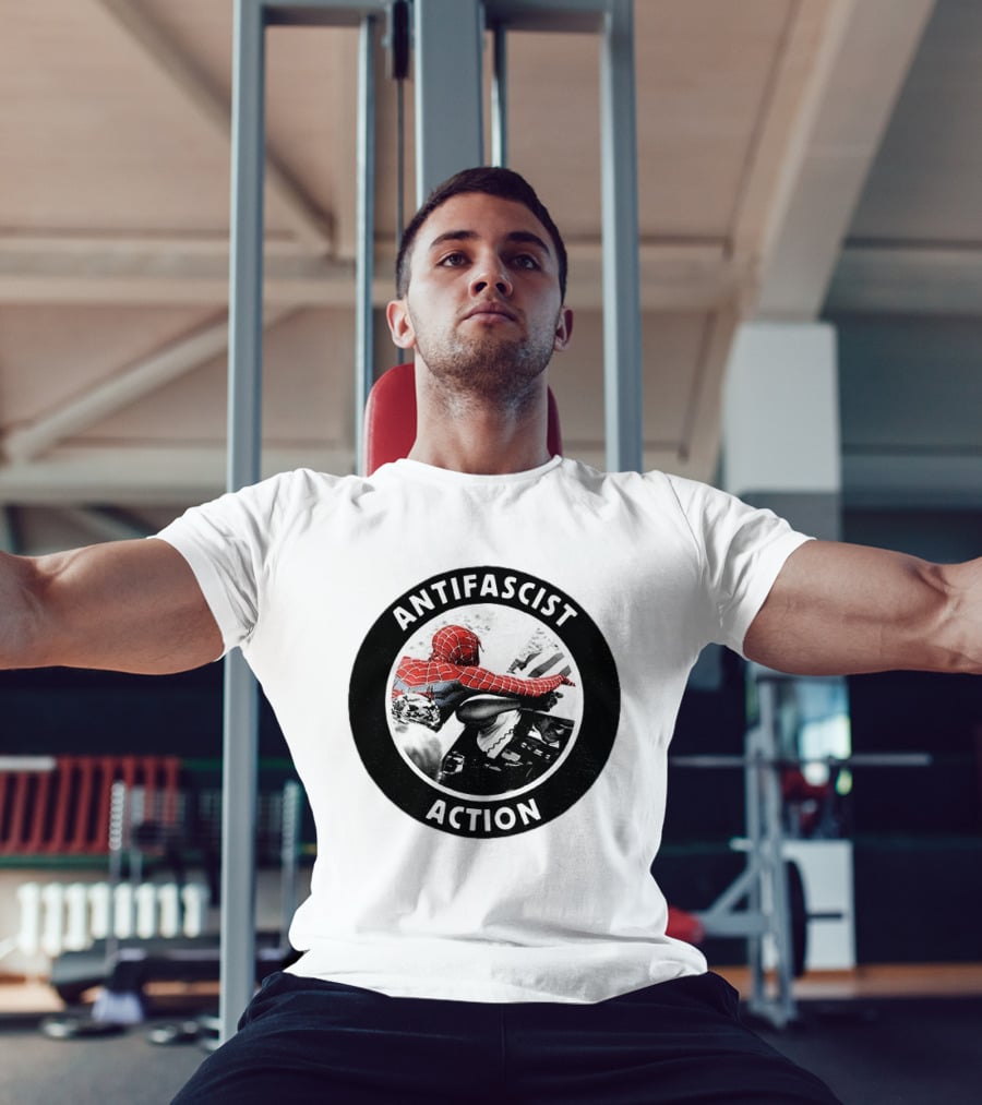 Spider Punk Hobie Brown Spider Man Antifascist Action Good Night White Pride Anti Fascist T-Shirt
