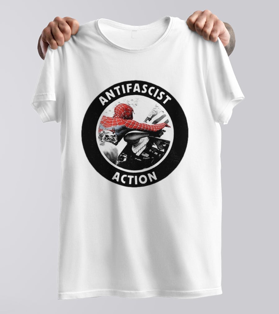 Spider Punk Hobie Brown Spider Man Antifascist Action Good Night White Pride Anti Fascist T-Shirt