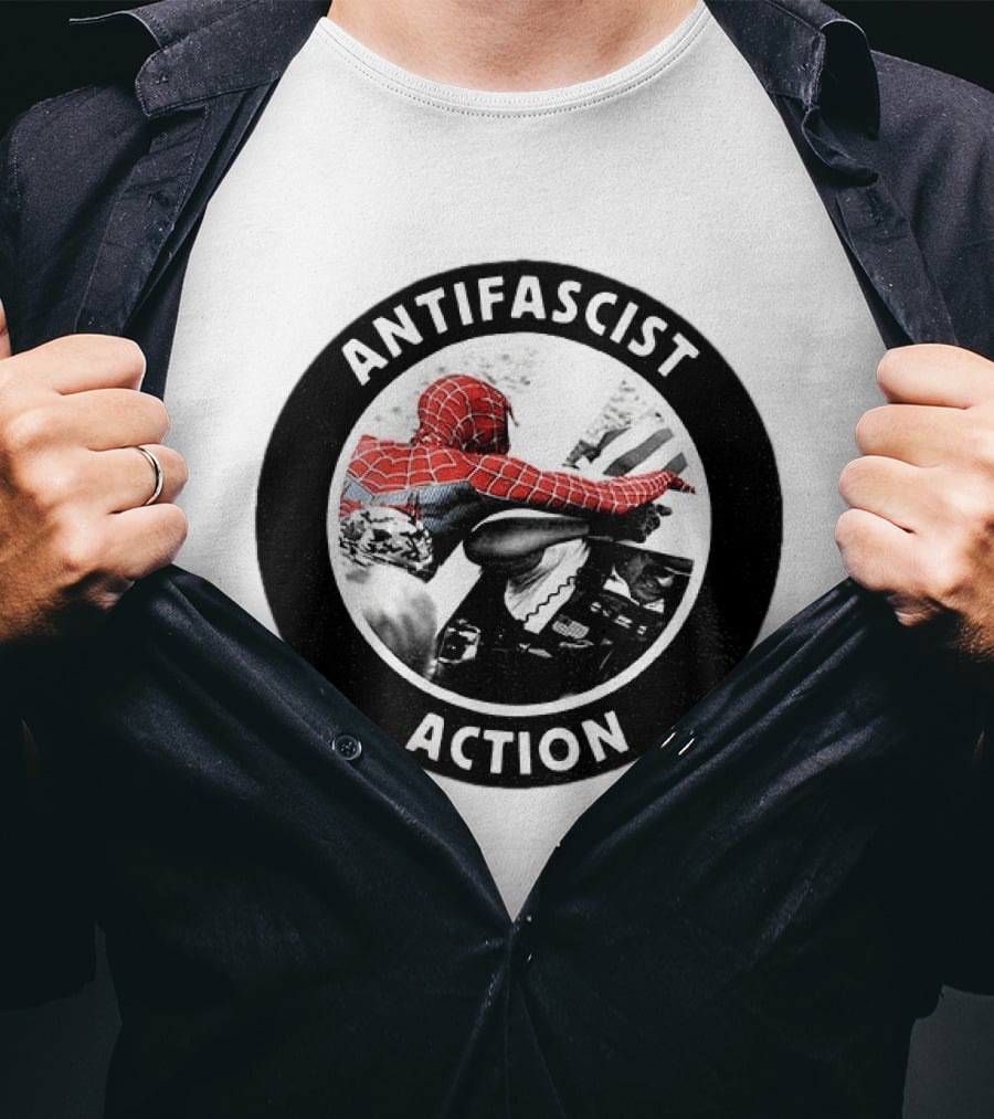 Spider Punk Hobie Brown Spider Man Antifascist Action Good Night White Pride Anti Fascist T-Shirt