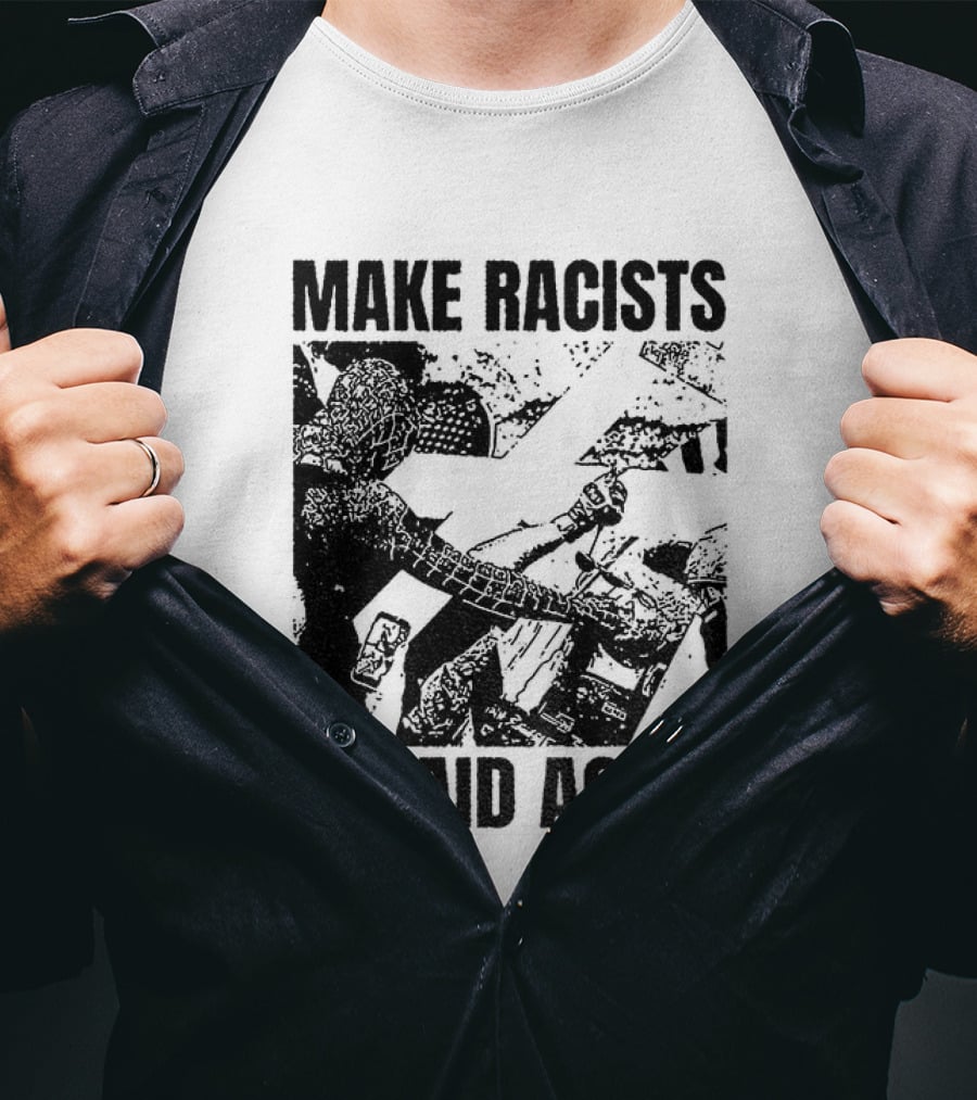 Remove Racists Silhouette Fight Injustice Make Afraid Again T-Shirt